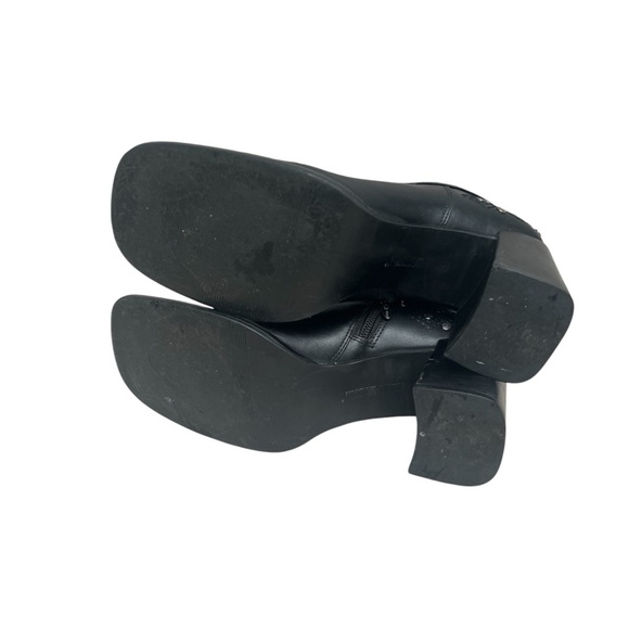 VTG Y2K Leather Harley Davidson Chunky Heel Square Toe embellished Heels. SZ. 8 - Picture 6 of 9